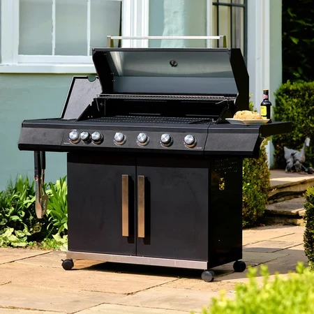Grillstream Stealth 6 Burner with Side Burner - Matt Black - image 1
