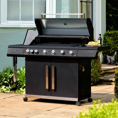 Grillstream Stealth 6 Burner with Side Burner - Matt Black