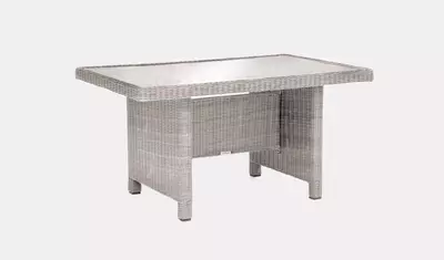 Kettler Palma Table Mini White wash inset GLASS top