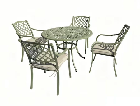 Woodlodge Painswick 4 Seat Dining Set Green