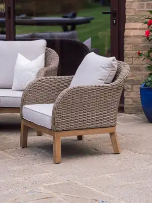 Wrottesley Cosy Corner Lounge Set + Armchair - Natural - image 6